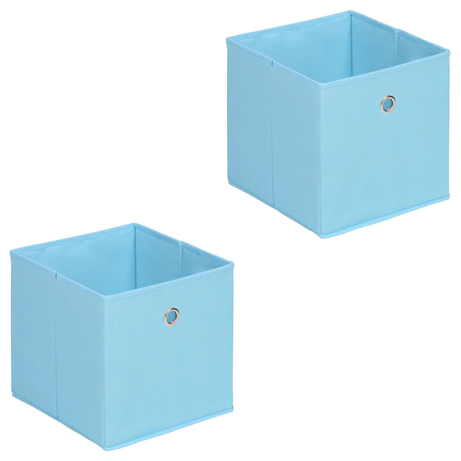 FALTBOX ELA 2ER-SET - Hellblau, Textil (27/27/27cm) - IDIMEX