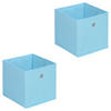 FALTBOX ELA 2ER-SET - Hellblau, Textil (27/27/27cm) - IDIMEX