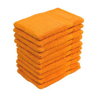 WASCHLAPPEN 16x21 cm aus 100% Baumwolle 500g/m2, 10er Set Waschhandschuhe Orange - Orange, Textil (16/21cm) - Carpe Sonno
