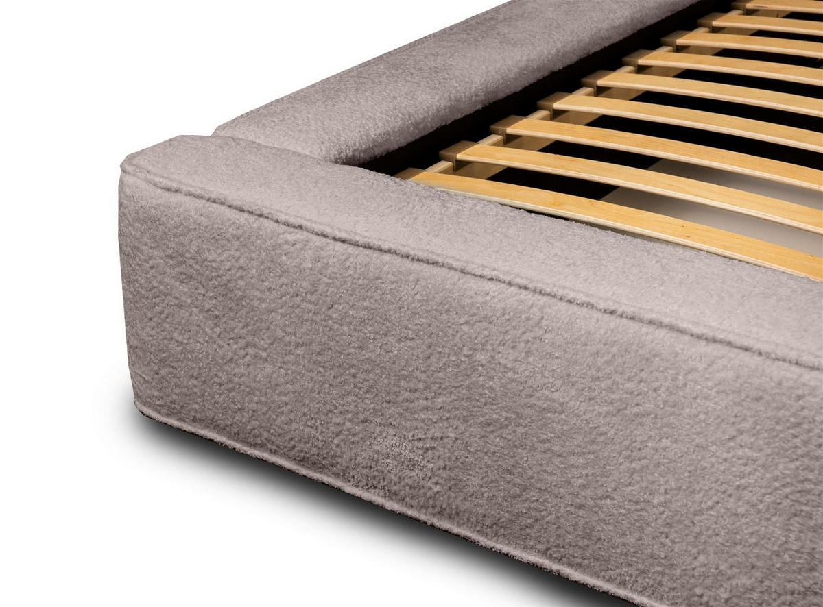 POLSTERBETT Omaha In Euphoria - Beige, Holzwerkstoff/Textil (140/200cm) - Fun Möbel