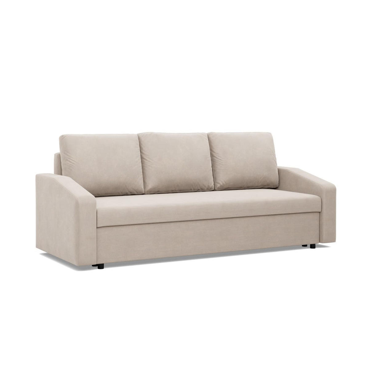SOFA 3-SITZER MIT SCHLAFFUNKTION NEO, Beige - Beige, Textil (220/85/92cm)