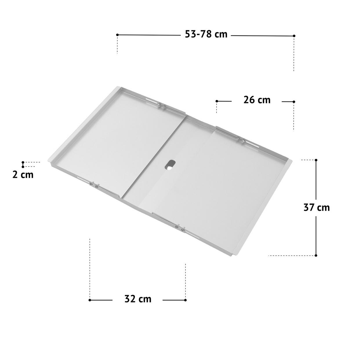 UNIVERSAL-FETTWANNE Gasgrill Stahl - Silberfarben, Metall (78/2/37cm) - TAINO
