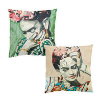 DEKOKISSEN 2er-Set Frida Kahlo - Collagen Duo I 40/40 cm - Multicolor, Textil (40/40cm) - Bilderwelten
