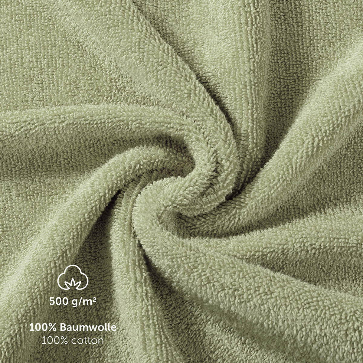 BADETUCH 2er-Set, 2x Badetuch 70/140 cm, Hellgrün - Hellgrün, Textil (70/140cm) - Blumtal