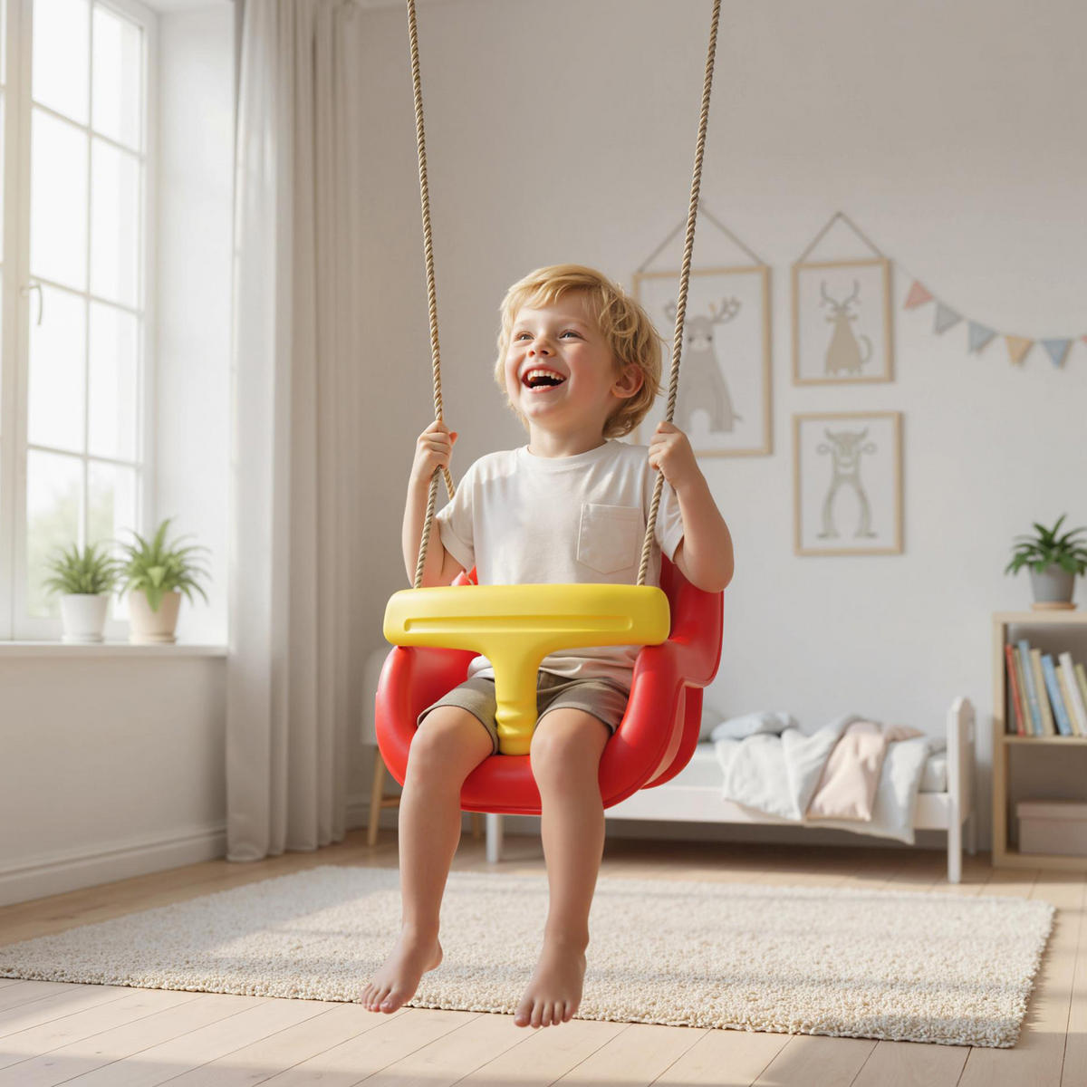 BABYSCHAUKEL PE Rot - Rot, Kunststoff (28/36cm) - AIYAPLAY