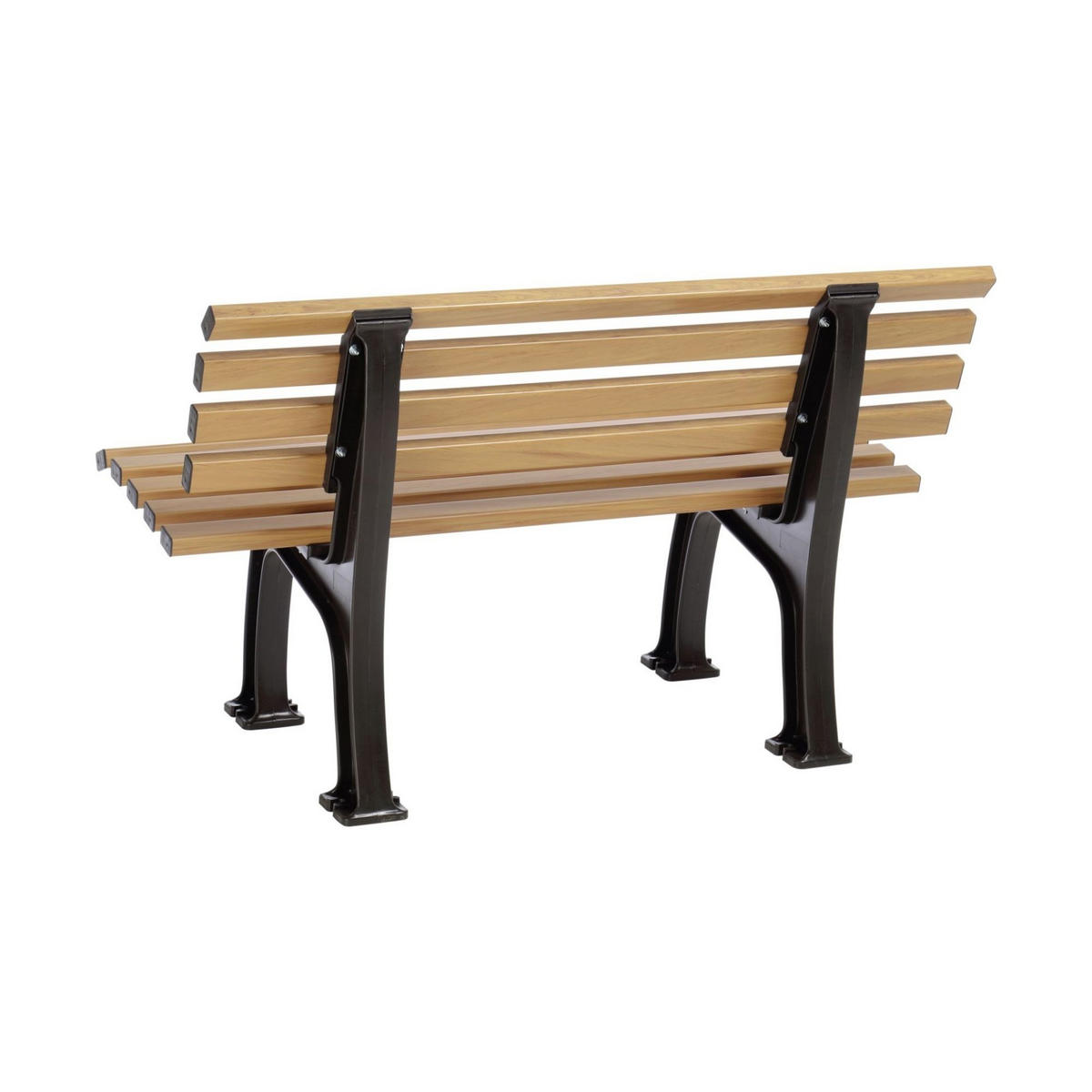 GARTENBANK Antigua 2 Sitzer Holzoptik 74 x 120 x 54 cm Witterungskunststoff & UV Beständiger Kunststoff - Beige, Kunststoff (120/74/54cm) - PROREGAL