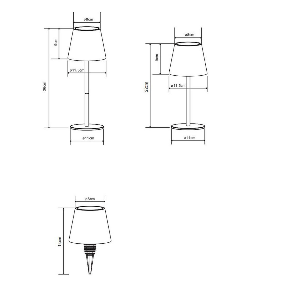 LED AUSSENLEUCHTE Vannie Rosa opal 2er Set - Rosa, Metall (11.5/11.5/36cm) - Globo Lighting