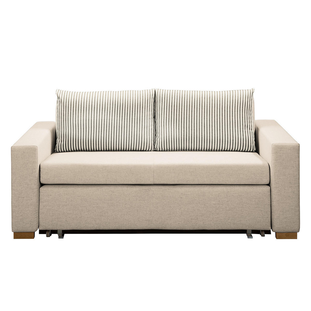 SCHLAFSOFA - Hellbraun/Kaschmir, Textil (173/90/90cm) - home24