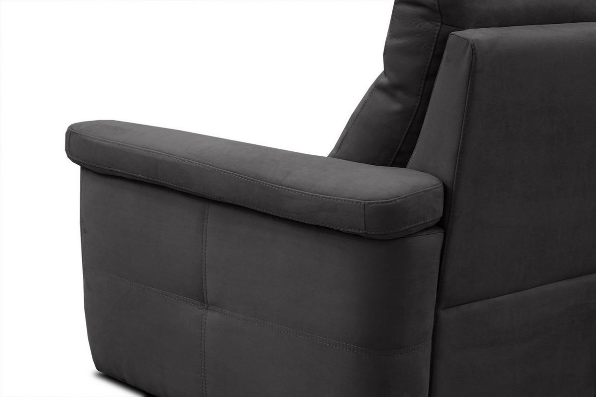 SOFA JONES 2-Sitzer, anthrazit - Anthrazit, Holzwerkstoff/Textil (166/102/99cm) - Courtois Laville