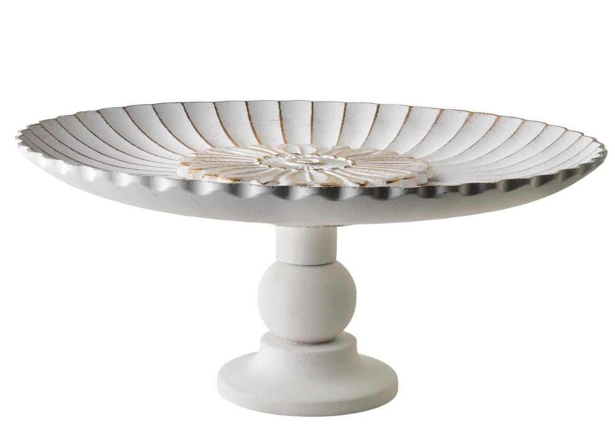 DEKOSCHALE Daz Natur 31.5/31.5/14.5 cm Holz - Weiß, Holz (31.5/15.4cm) - Mondex