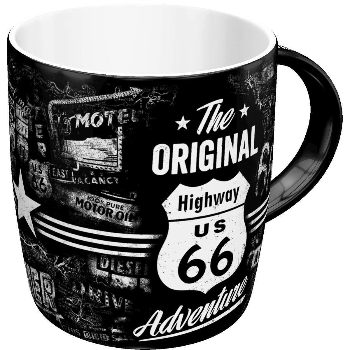 KAFFEETASSE 330 ml US Highways US Highway 66 - Multicolor, Keramik (0.33L) - Nostalgic-Art