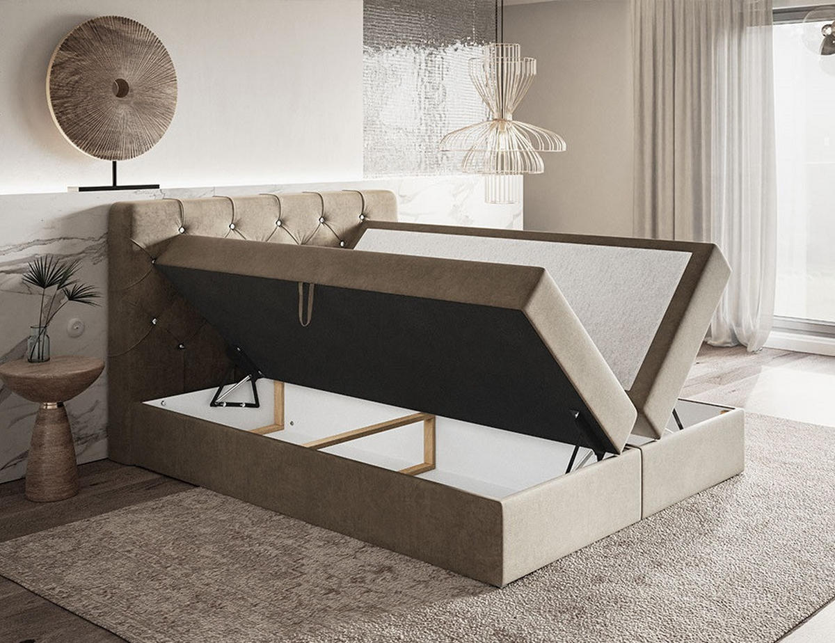 BETT Grün FOX 7 180x200 cm - Grün, Textil (180/200cm) - Sepro Meble