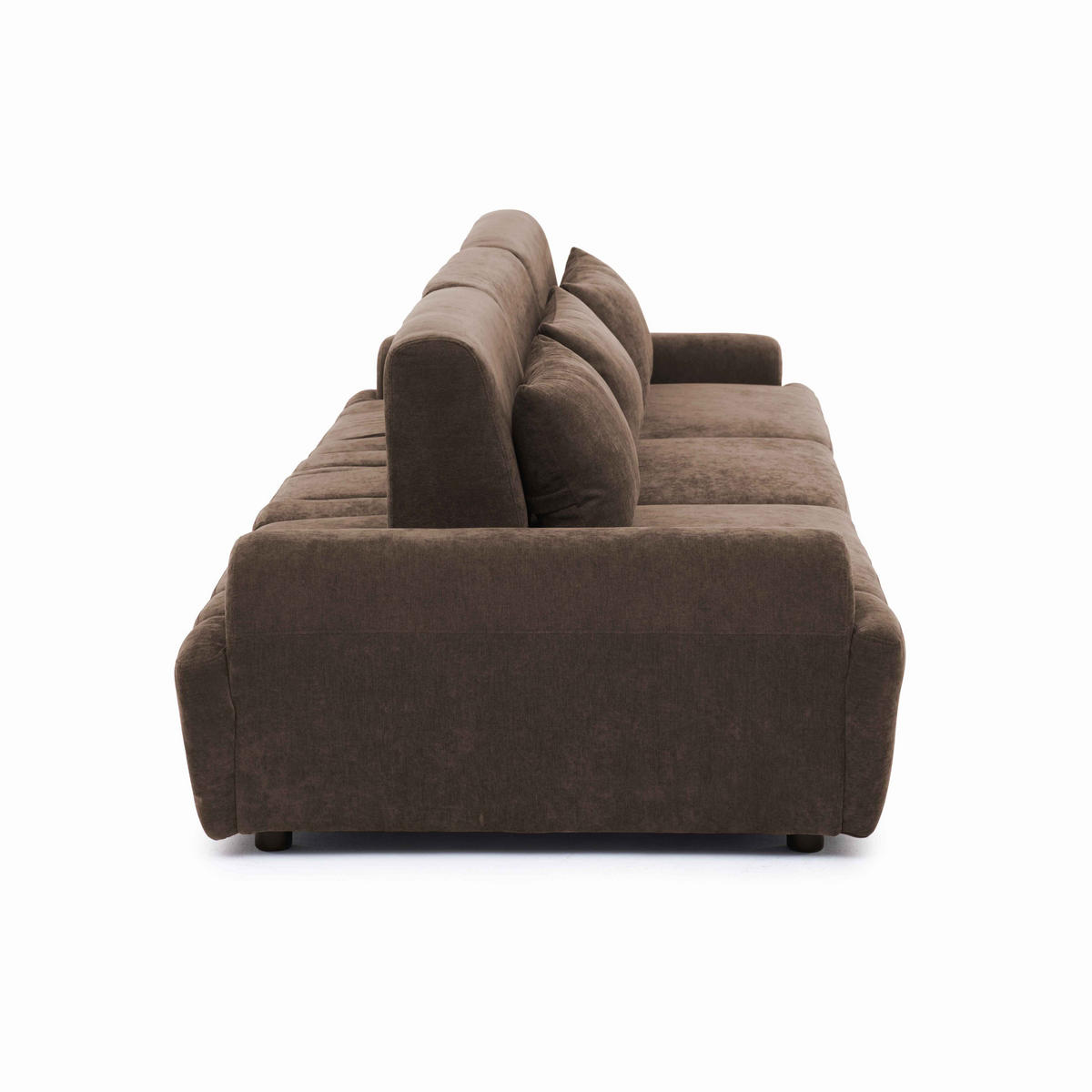 SOFA 3-Sitzer, Schokoladebraun - Braun, Holz/Textil (303/82/109cm) - Oviala