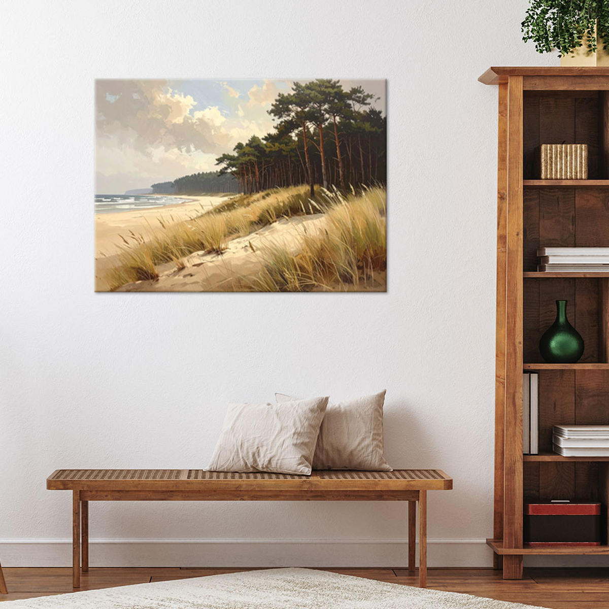 LEINWANDBILD Landschaften 60x40cm - Beige, Textil (60/40cm) - Feeby