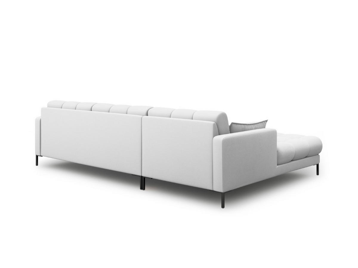 ECKSOFA links Mamaia aus strukturiertem Stoff hellgrau 5 Sitzplätze - Hellgrau, Textil (185/293cm) - Micadoni