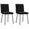 ESSZIMMERSTÜHLE 2 Stk. Schwarz Samt 45*54*83cm - Schwarz, Metall (45/83/54cm) - ZMH