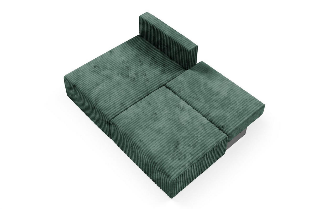 ECKSOFA Natalia Xs - Grün, Holzwerkstoff/Textil (149/210cm) - Fun Möbel