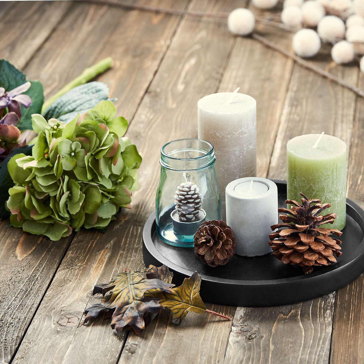 KERZENHALTER (6er Set) Concrete - Grau, Stein (5/7/5cm) - BUTLERS