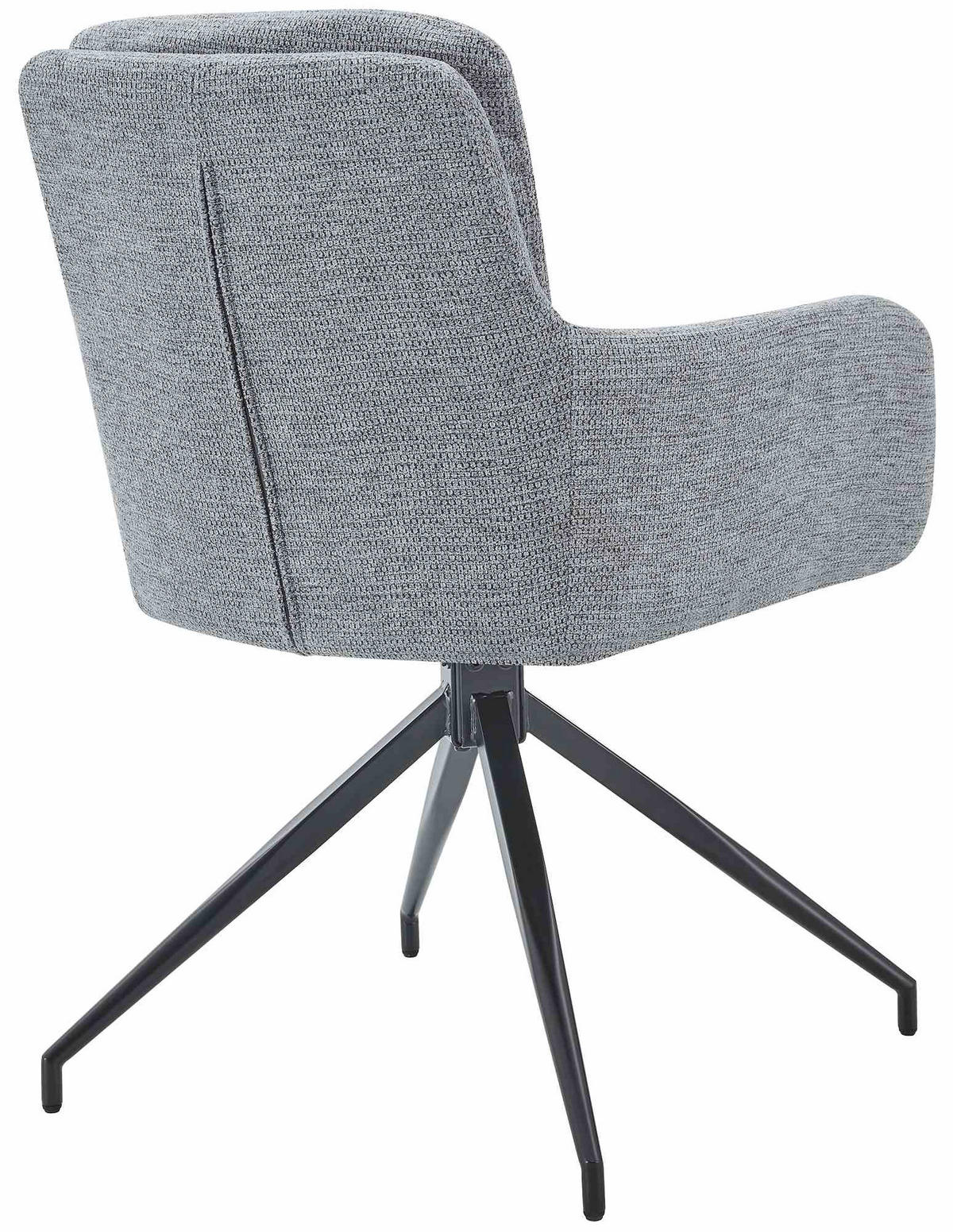 ESSZIMMERSTUHL Stoff Grau - Schwarz/Grau, Textil/Metall (58/85/63cm) - CLP