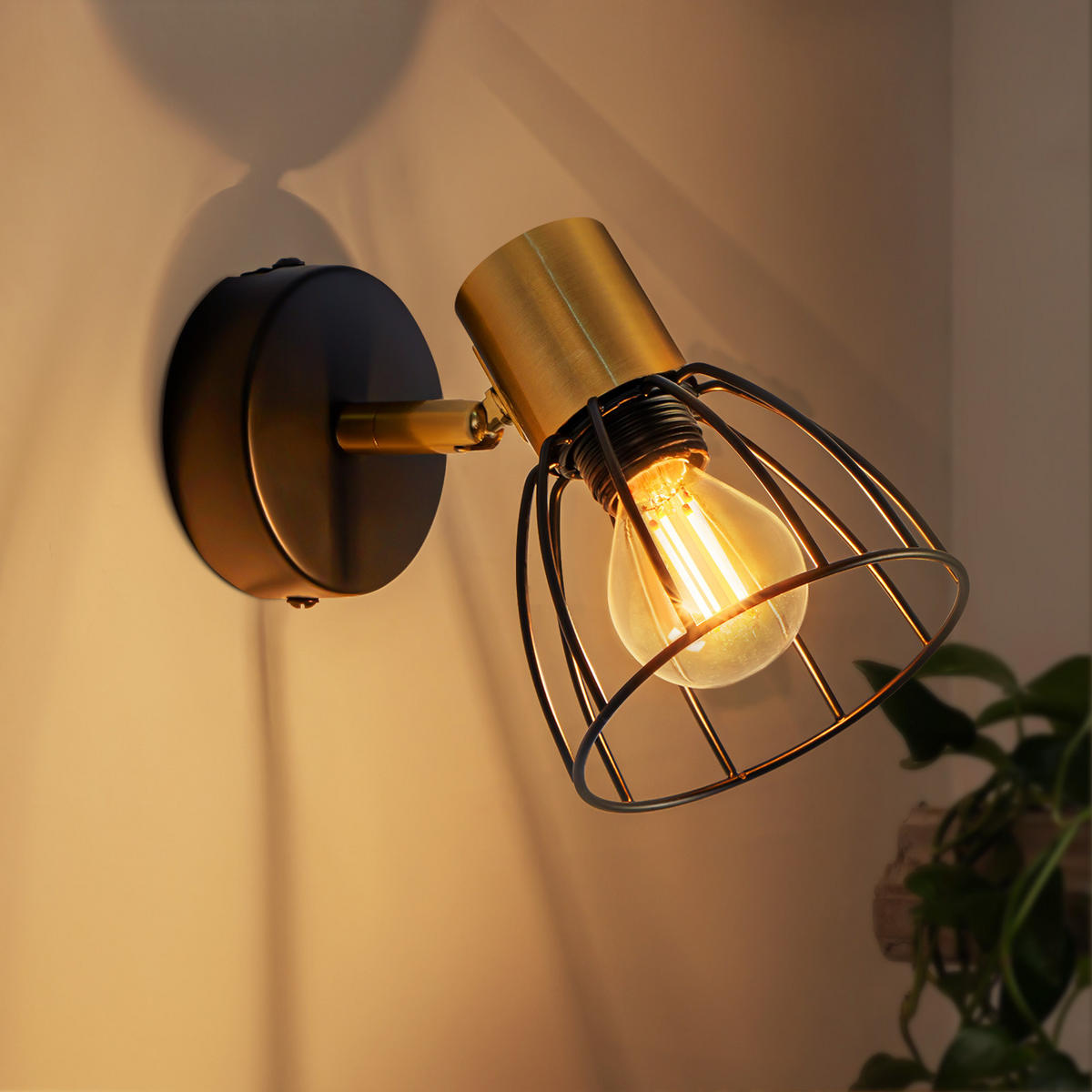 WANDLEUCHTE Veyra 10/13.5/14 cm - Schwarz, Metall (13.5/14/10cm) - ZMH