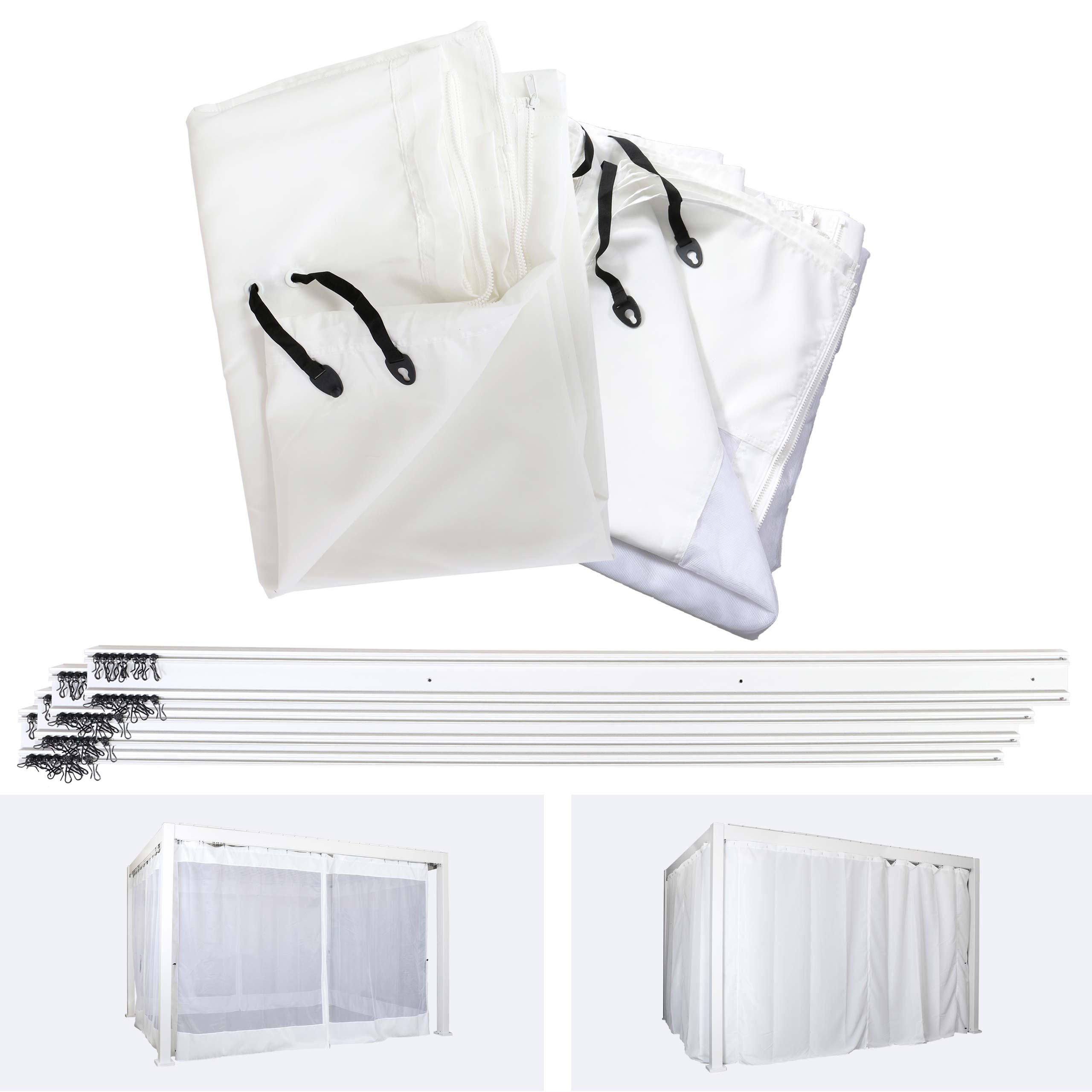 Thumbnail - MCW Seitenwand, Weiß, Textil, 340x234x1 cm, Sonnen- & Sichtschutz, Pavillons & Pergolas