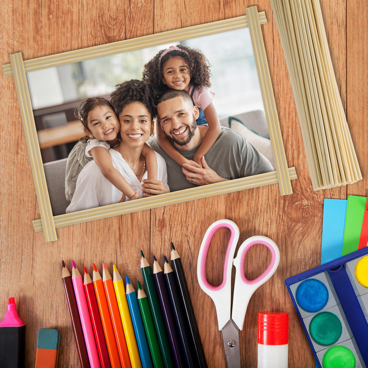 200XBAMBUSOVÉ tyče - svetlohnedá, drevo (0.5/30/0.5cm) - Relaxdays