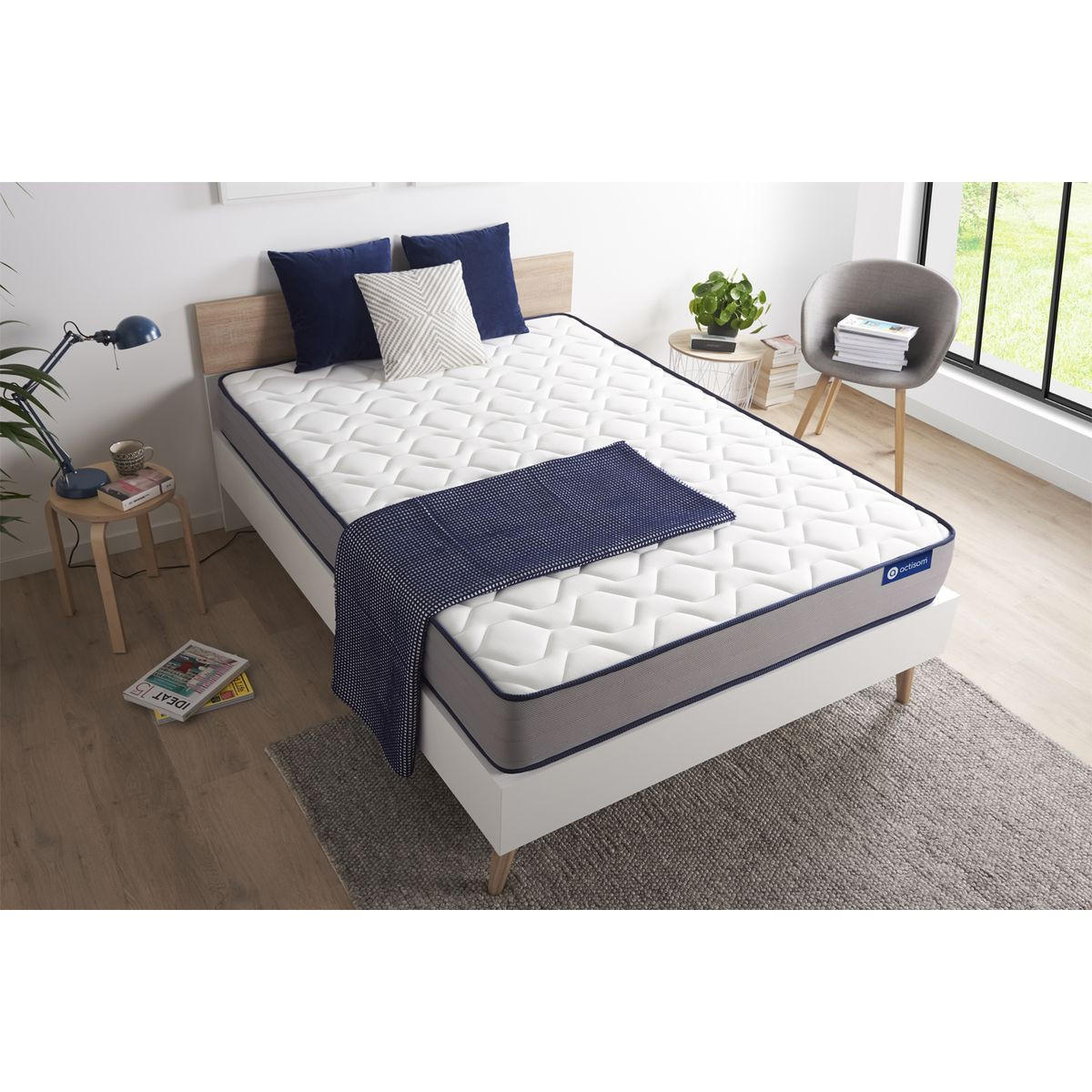MATRATZE Actilatex form Latex und Memory-Schaum 90 x 200 cm h3 - Weiß, Textil (90/200cm) - ACTISOM