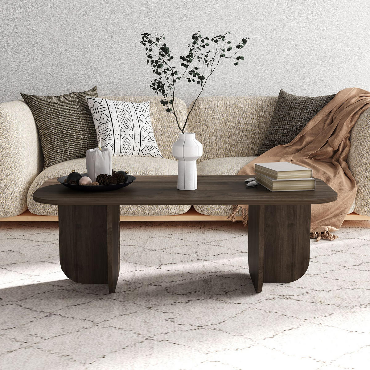 COUCHTISCH Becaj Nussbaum - Nussbaumfarben, Holzwerkstoff (60/120/41cm) - Habitat Garten
