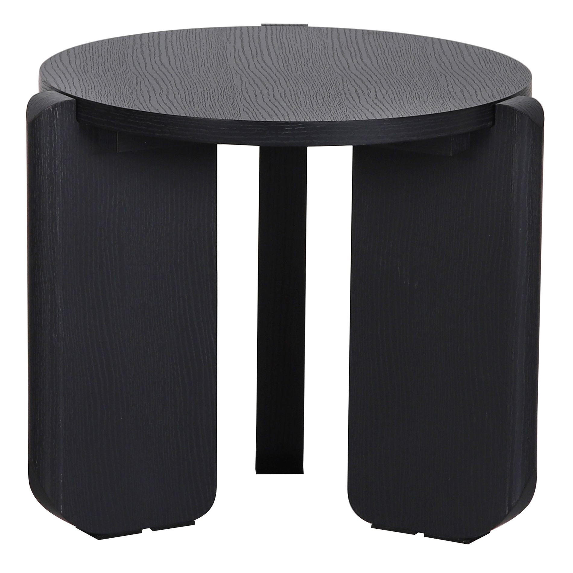 WOHNZIMMERTISCH Preffines S Eschenholzoptik schwarzgrau Ø 50 cm - Schwarz, Holzwerkstoff (50/50/45cm) - Selsey