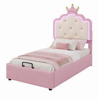 POLSTERBETT mit hydraulischem Stauraum 90x200 cm PU Rosa - Pink, Metall (90/200cm) - Beauniv