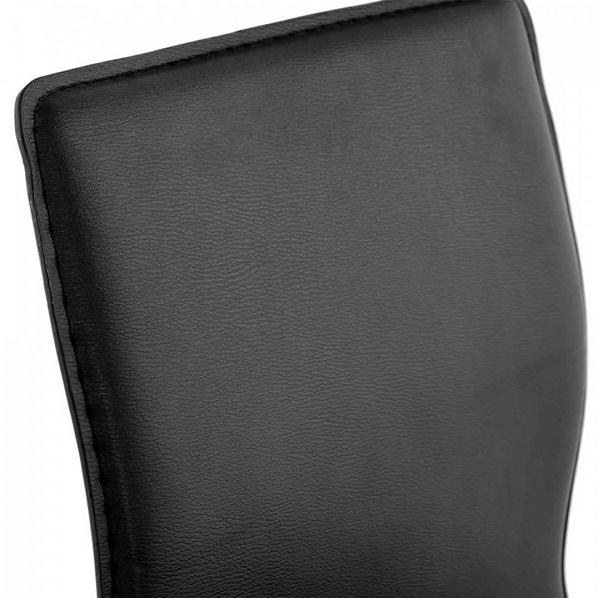 BARHOCKER Schwarz 45x120x48cm - Chromfarben/Schwarz, Leder (45/120/48cm) - AlterEgo