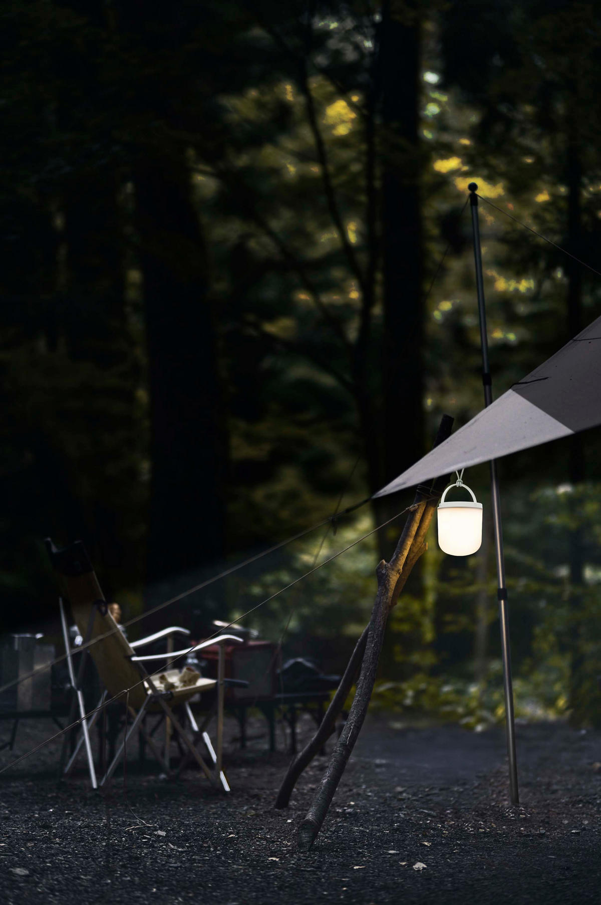 OUTDOOR-LED-LEUCHTE Dimmbar warmweiß batteriebetrieben mit Schlaufe IP44 3000K 80lm grau - Grau, Kunststoff (13/13/21cm) - Northpoint