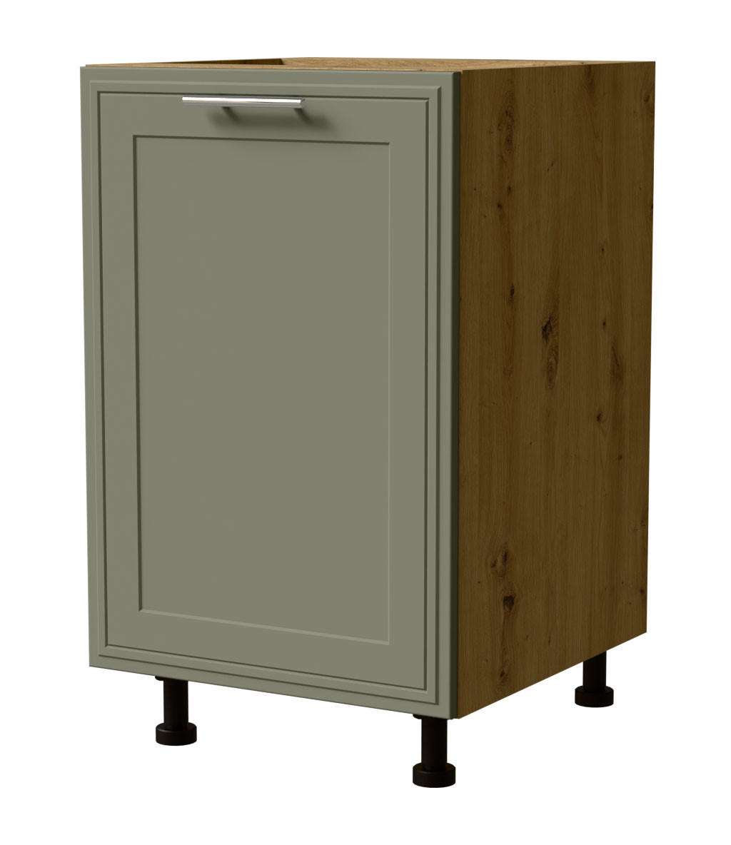 Feldmann-Wohnen Unterschrank Grün, Eiche Artisan 50x82x50 cm