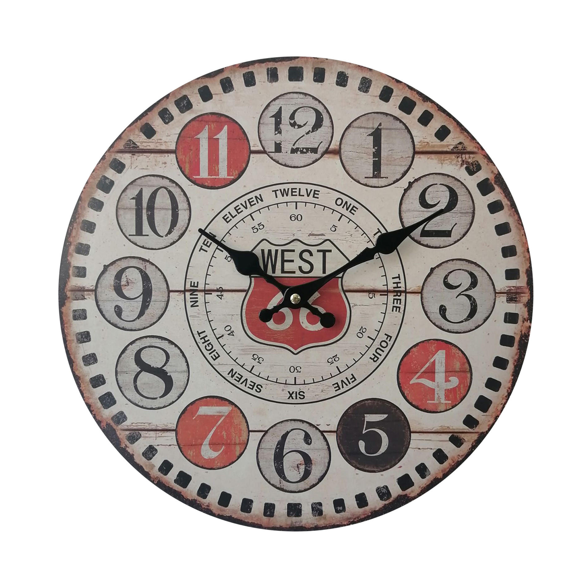 WANDUHR Braun 4/34/34 cm - Braun, Holzwerkstoff (4/34/34cm) - Mobili Rebecca