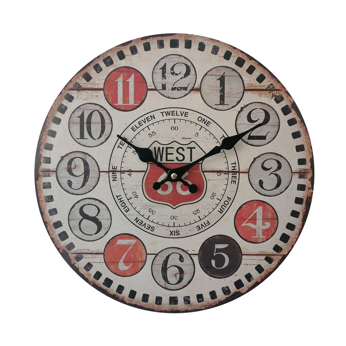 WANDUHR Braun 4/34/34 cm - Braun, Holzwerkstoff (4/34/34cm) - Mobili Rebecca