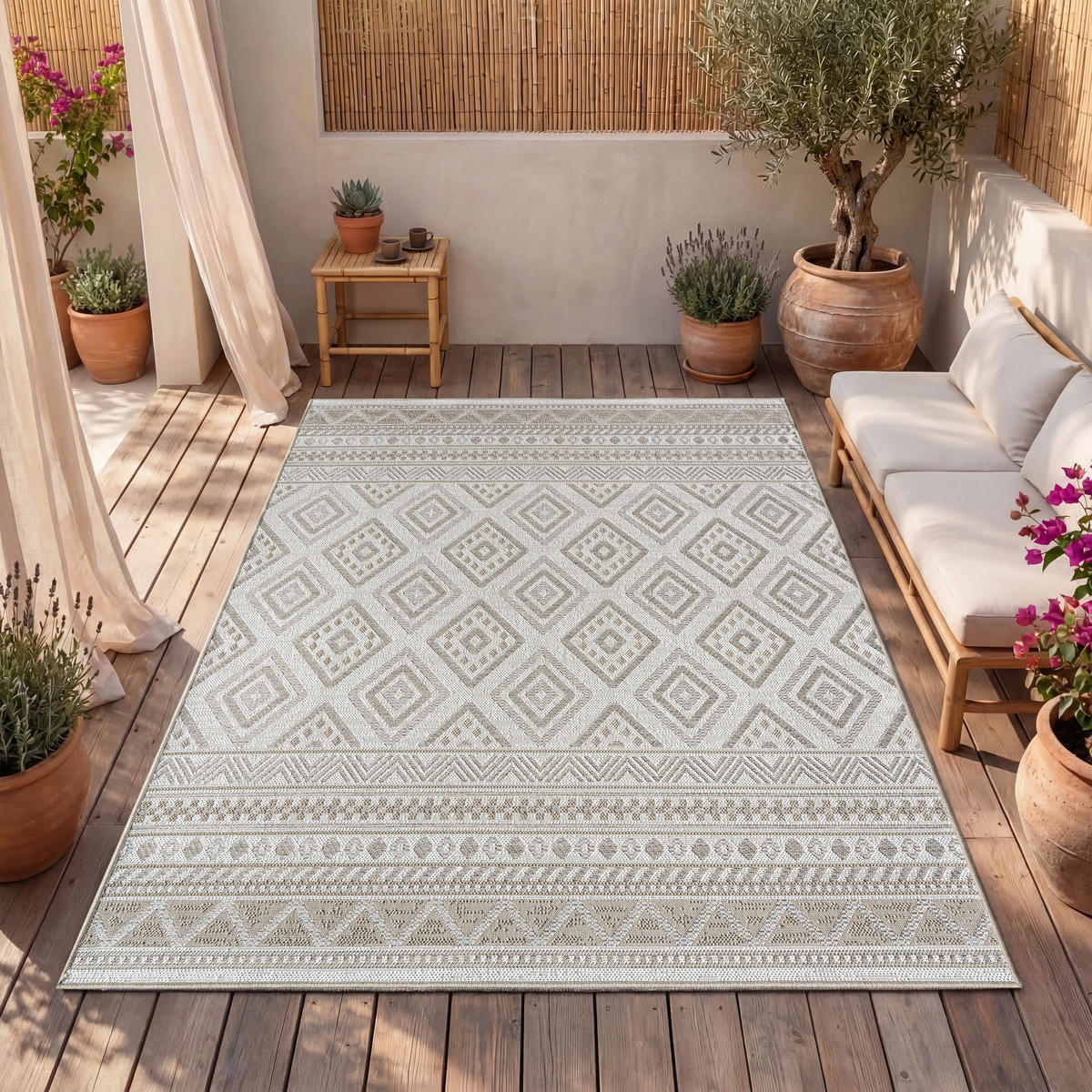OUTDOORTEPPICH 200/280 cm Vermont 184 - Beige, Textil (200/280cm) - Paco Home