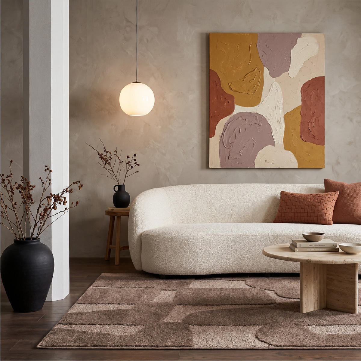 KURZFLORTEPPICH RELIEVO taupe abstrakt 3D-Struktur 140/200 cm - Taupe, Textil (140/200cm) - Tapiso