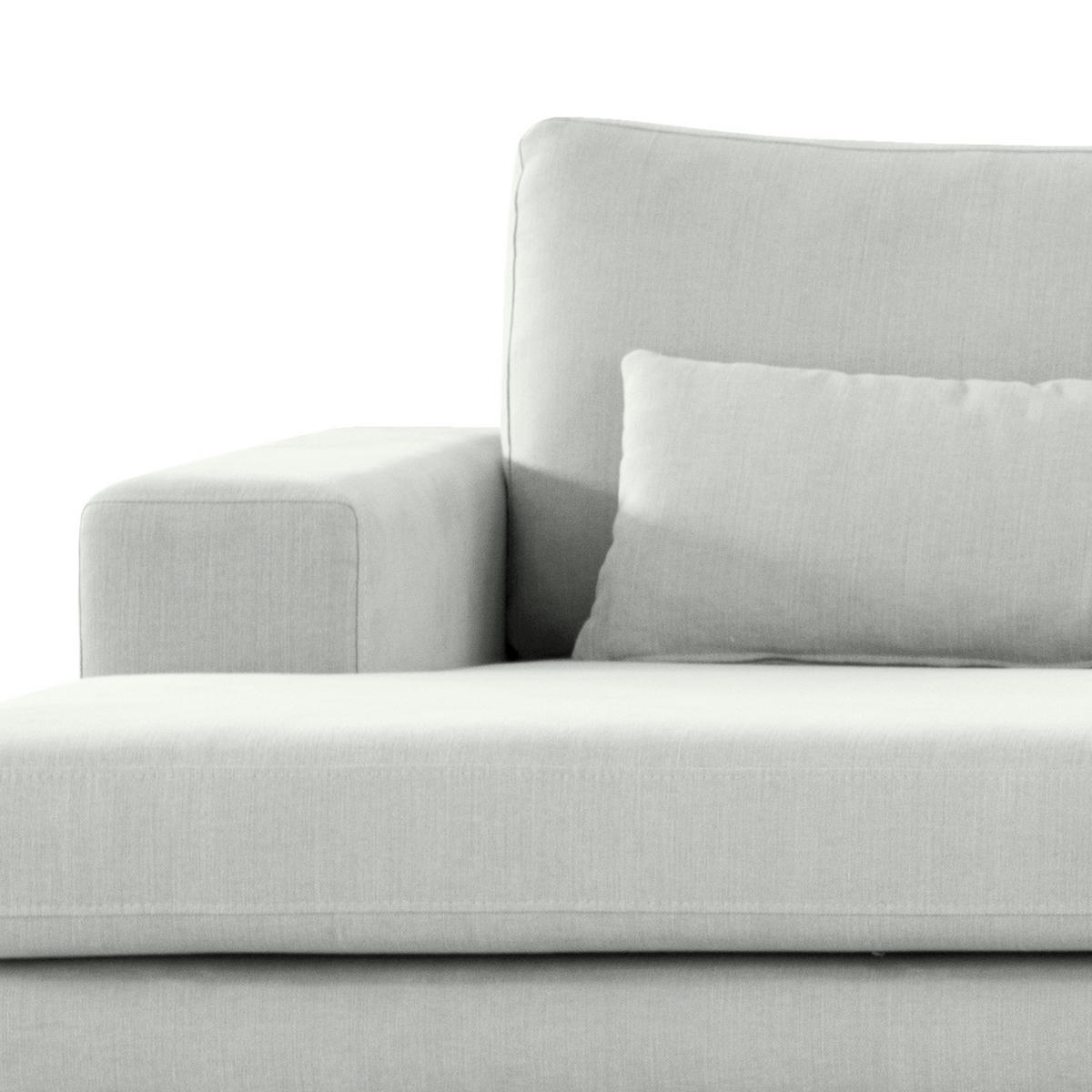 WOHNLANDSCHAFT mit Longchair - Eichefarben/Grau, Naturmaterialien/Eichenholz (371/81/219cm) - home24