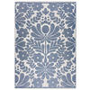 TEPPICH Zweiseitiger Weiß Pflanzlich - Kurzflor Rechteckig Weich - Ecru Blau - 80 x 200 cm - Ecru/Blaugrau, Textil (80/200cm) - Mazovia