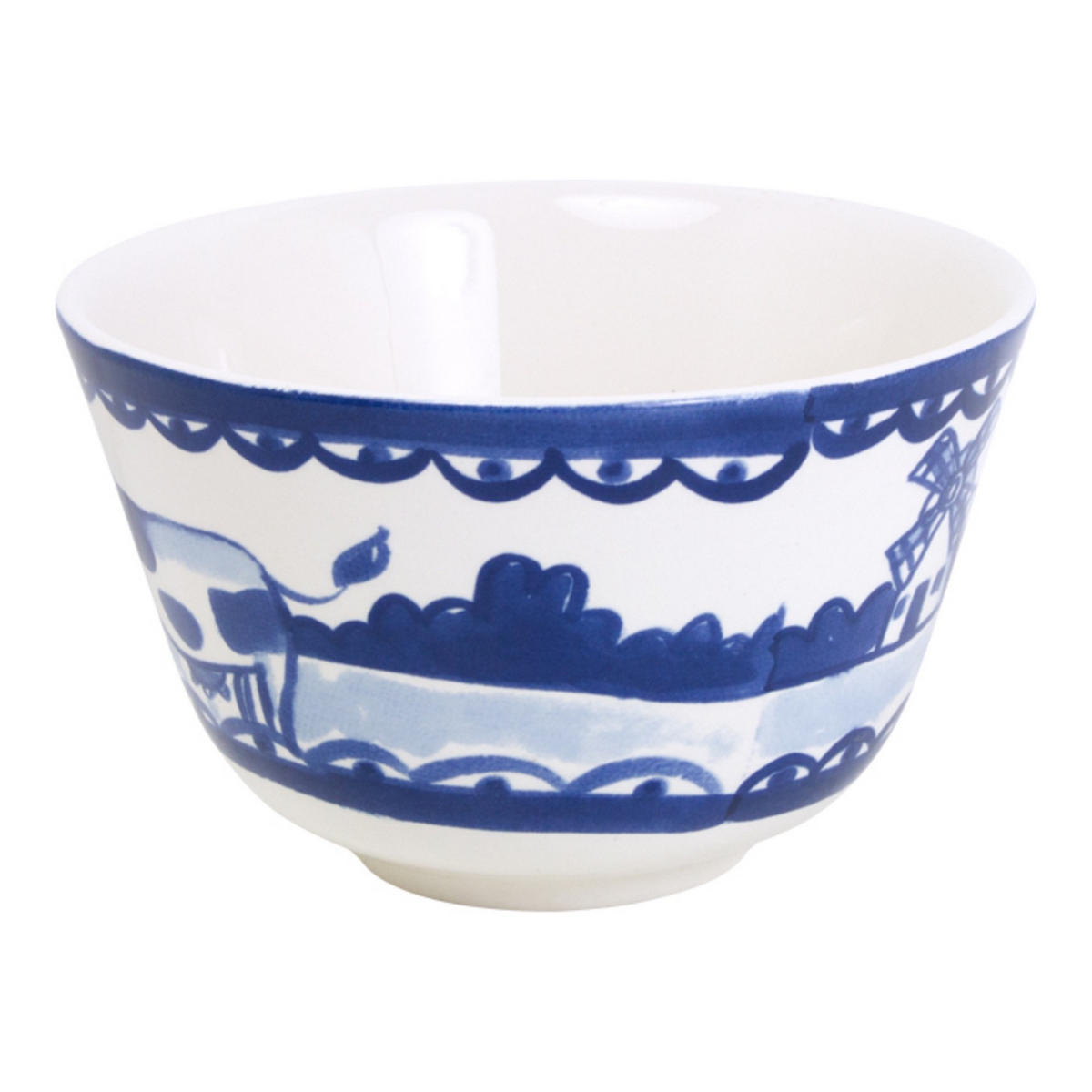 SCHALE Herz in Blau - 14cm - Blau, Keramik (14.3/9/14.3cm) - Blond Amsterdam