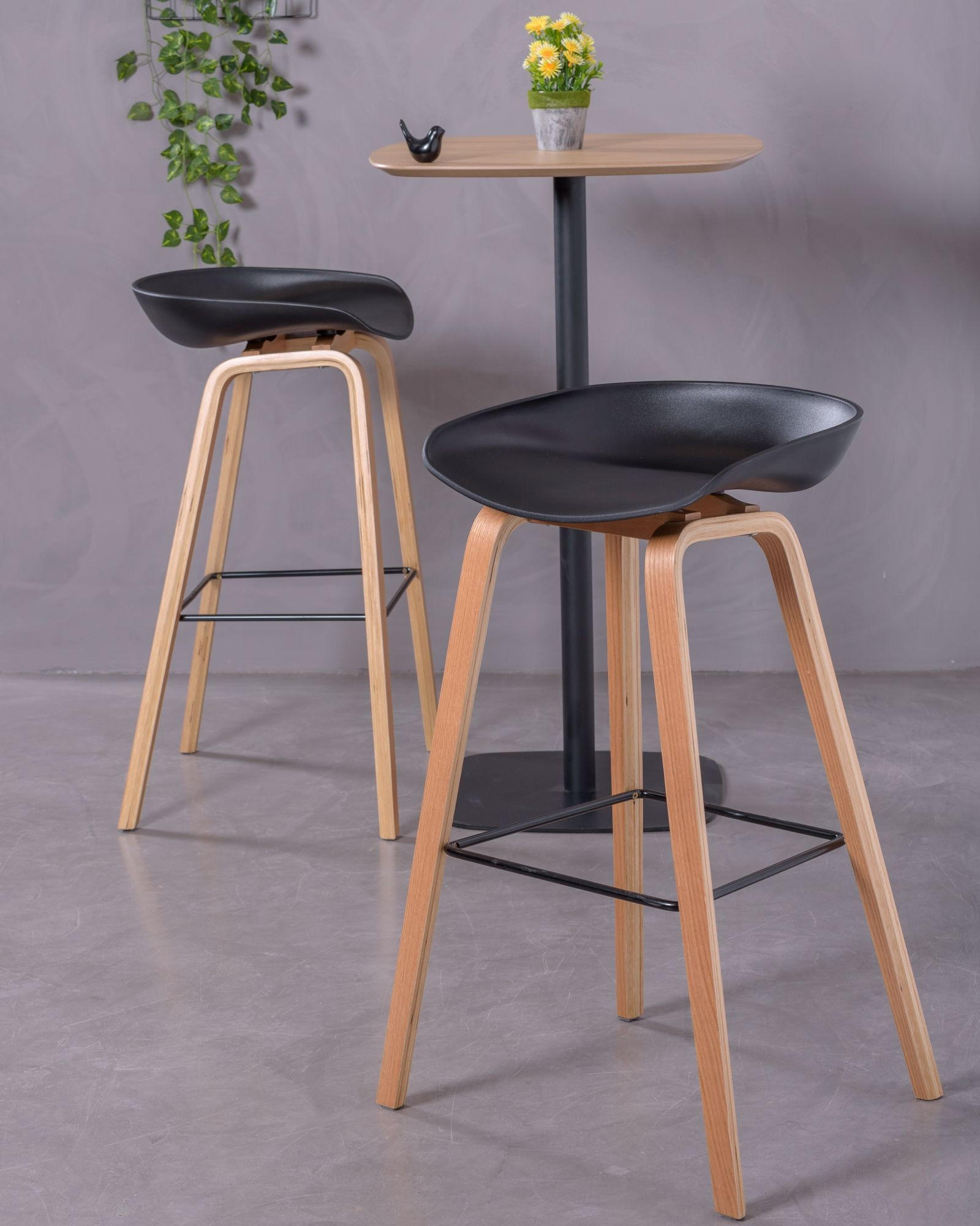 HOCKER Kunststoff Schwarz - Schwarz, Kunststoff (54/83/45cm) - Nest Dream