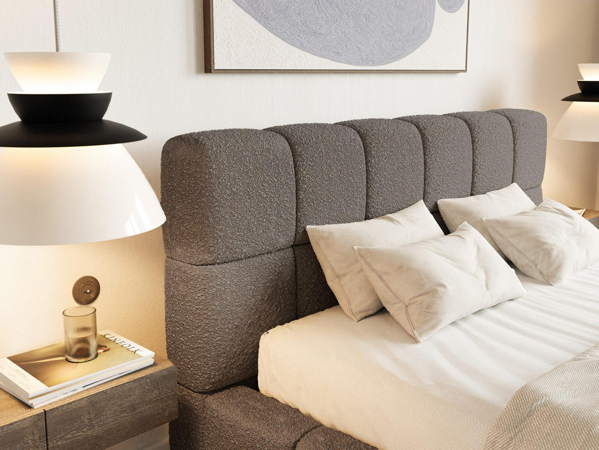 POLSTERBETT Lund 160x200 cm, Braun - Braun, Textil (160/200cm) - Fedve