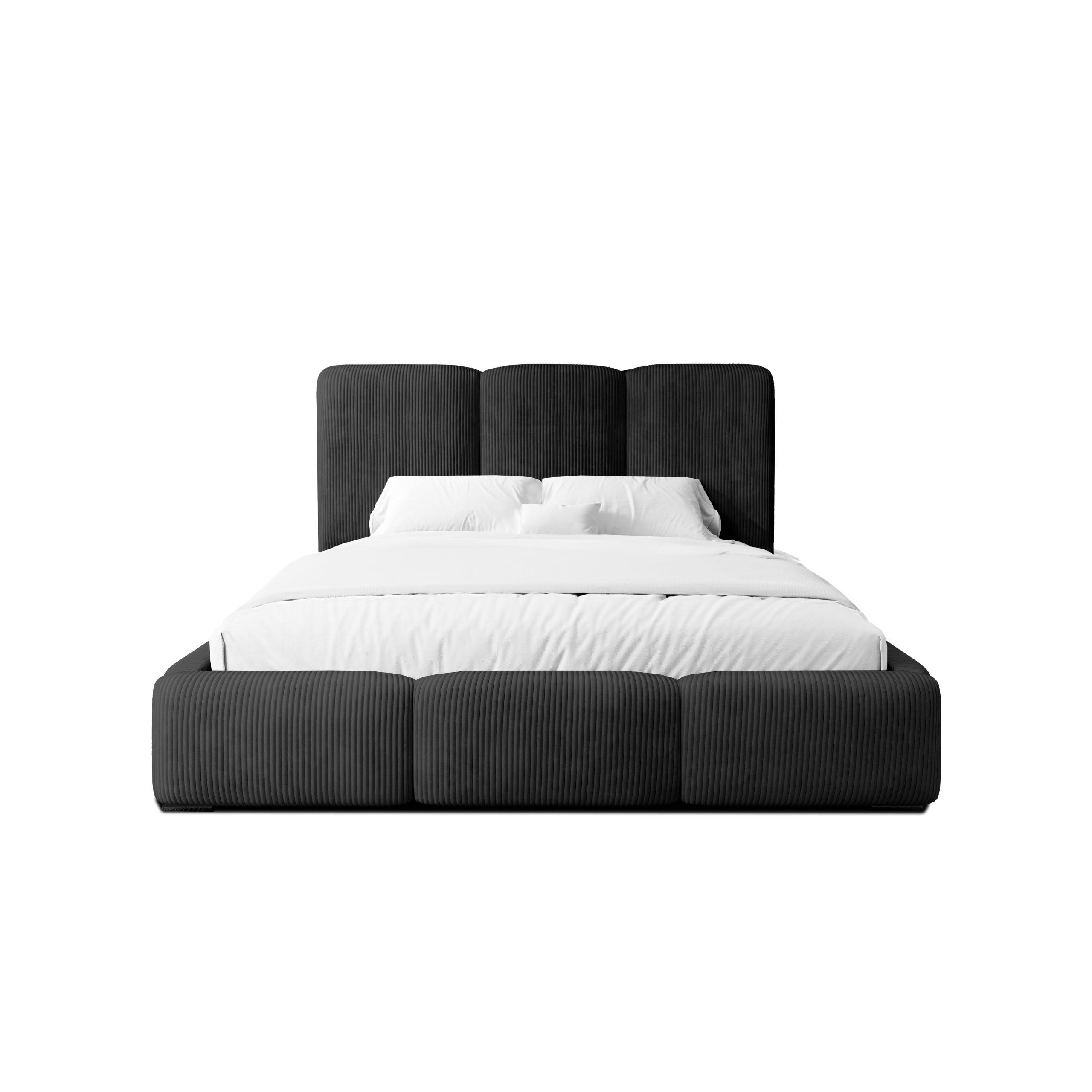 POLSTERBETT Doppelbett Walmer 180x200 cm Schwarz - Schwarz, Textil (180/200cm) - Fedve