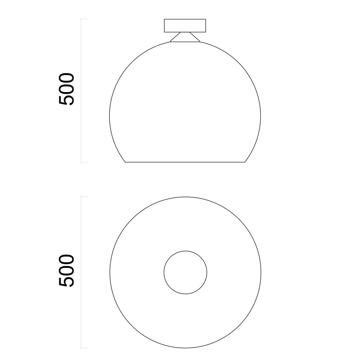 DECKENLEUCHTE Focus - Blau, Metall (50/50/50cm) - Lumicom