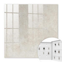 SCHLÜSSELBOX Weiß 30x30 cm – Türöffnung nach rechts - Zarter Sandstein - Beige, Metall (30/30/5cm) - TULUP