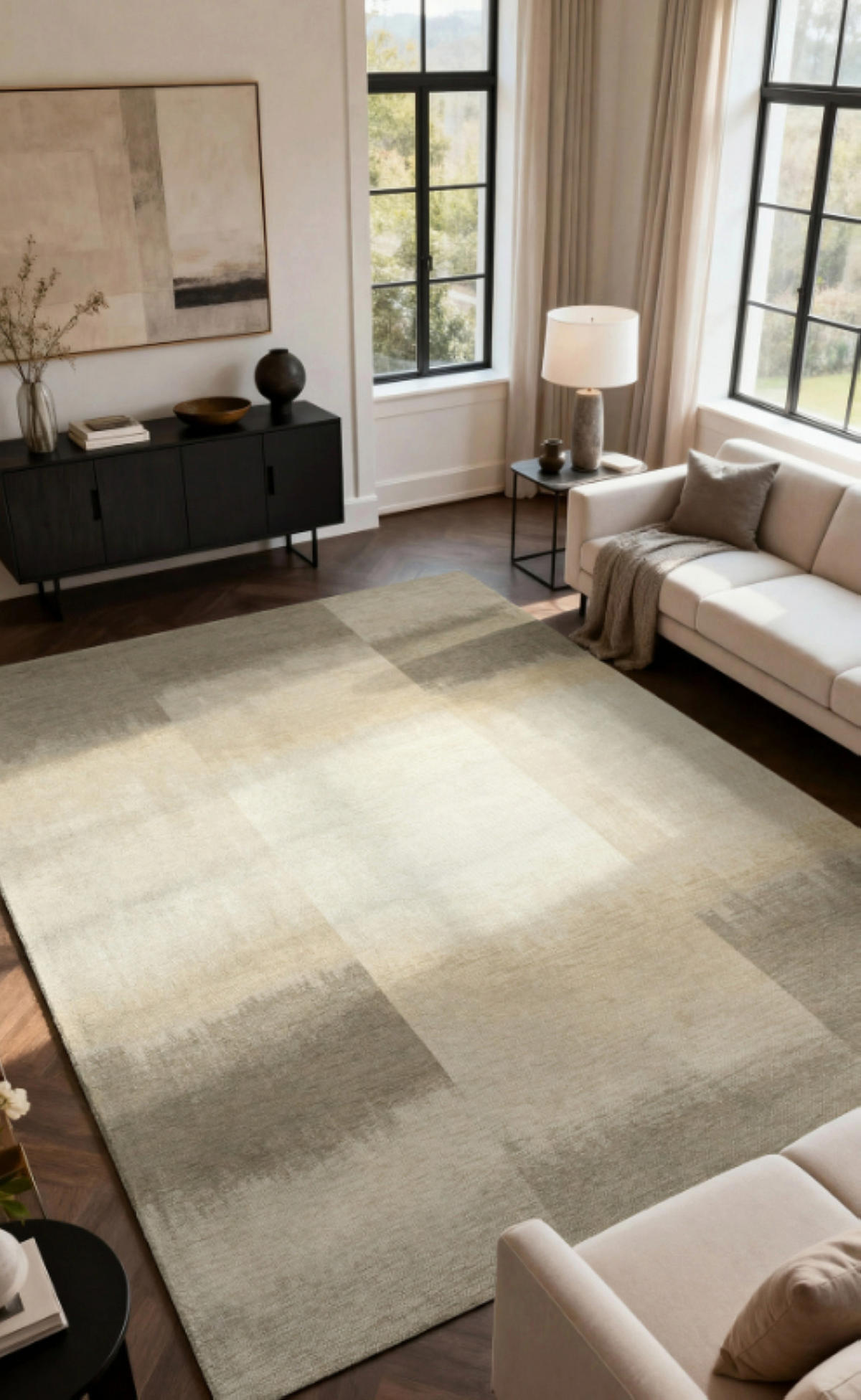 TEPPICH modern Flachgewebe NAGOYA Beige 170x240 cm Beige 170 x 240 cm - Beige, Textil (170/240cm) - Novatrend