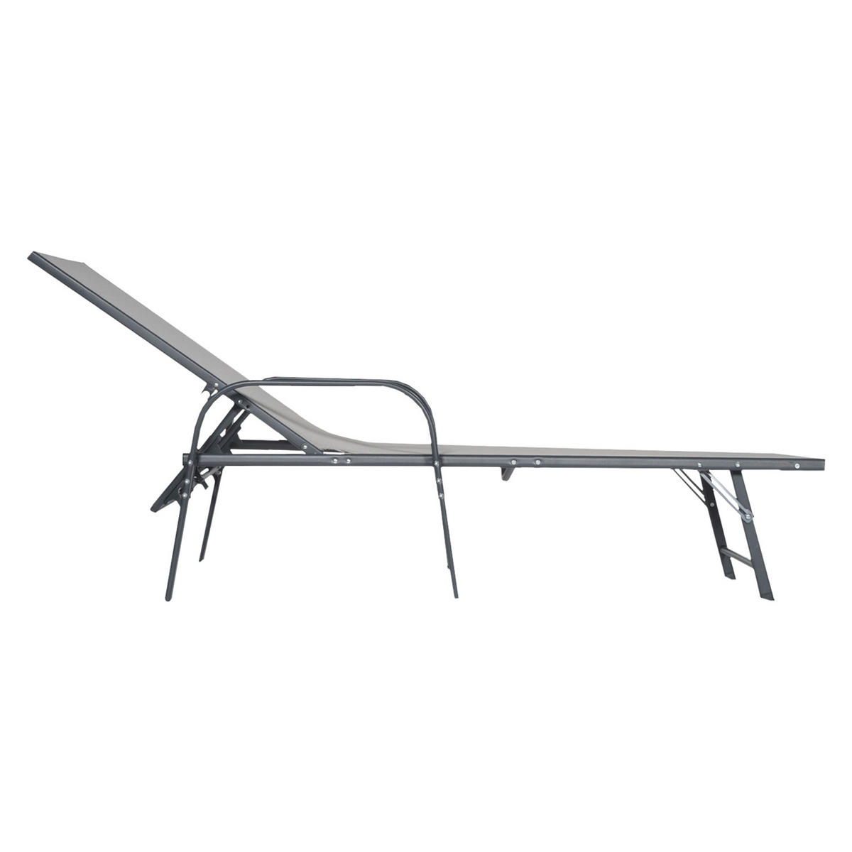 SONNENLIEGEN Sardinia Grau und Anthrazit 2er-Set - Grau, Kunststoff (60.5/87.5/192.5cm) - Happy Garden
