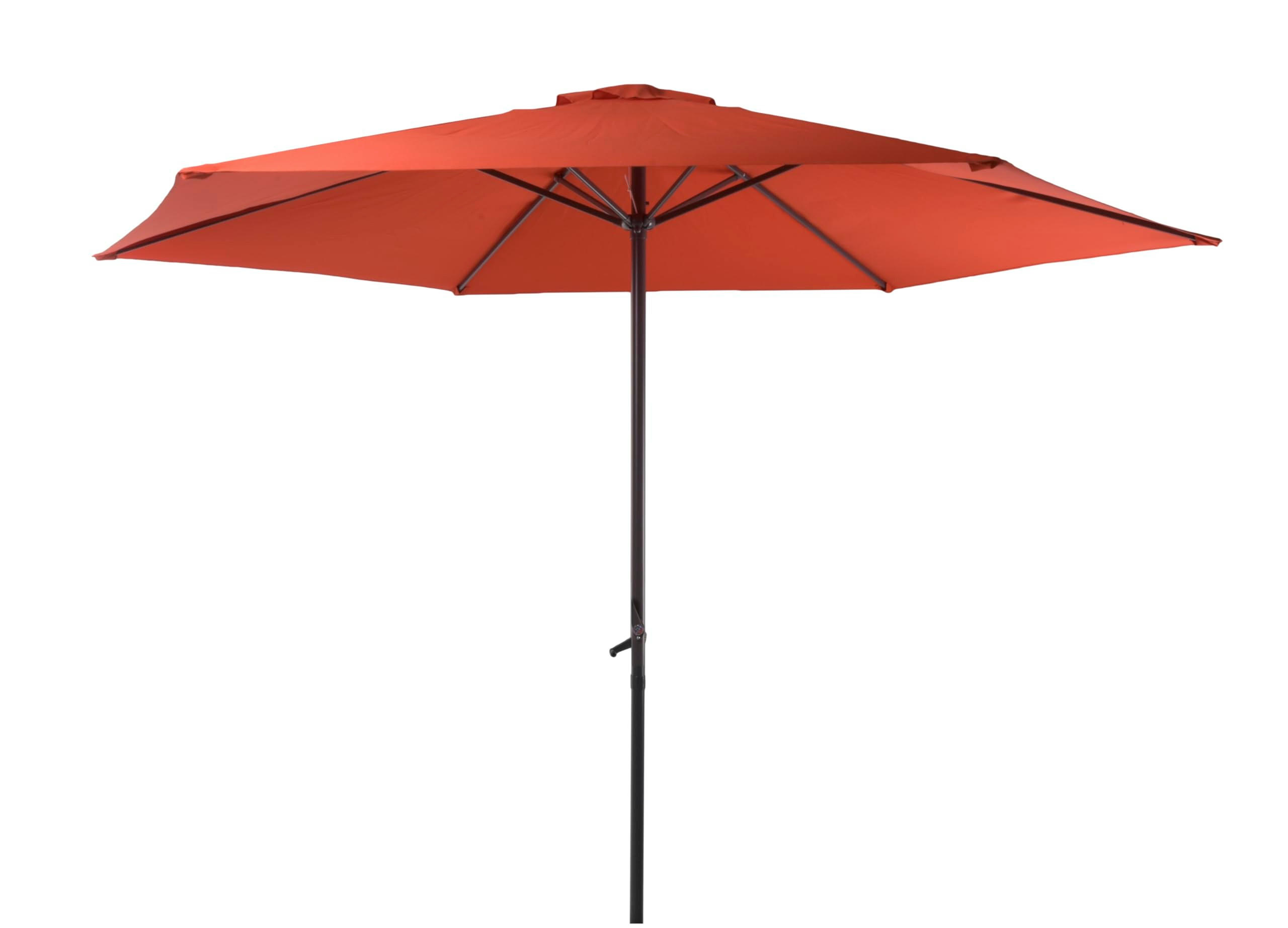 SONNENSCHIRM Thomas Ø 300cm 6 Streben Terrakotta Gartenschirm - Terracotta, Kunststoff (300/300cm) - DELUKE