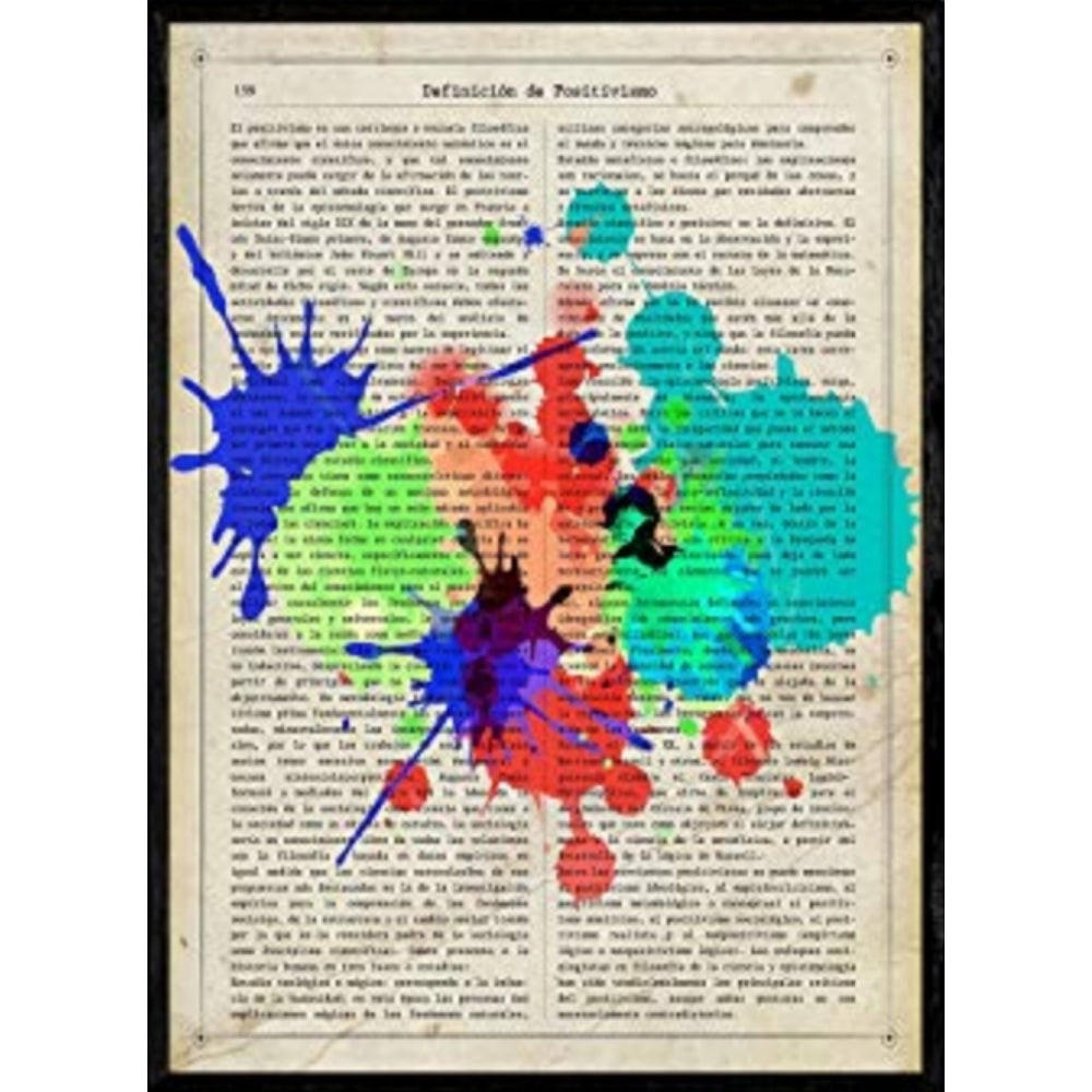 POSTER Fluoresziende Beizfarben A4 Rahmenlos - Klar, Papier (29.7/5/21cm) - Nacnic