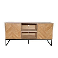SIDEBOARD Chevron Gold Länge 120 cm - Goldfarben, Holzwerkstoff (120/60/38cm) - Concept Usine